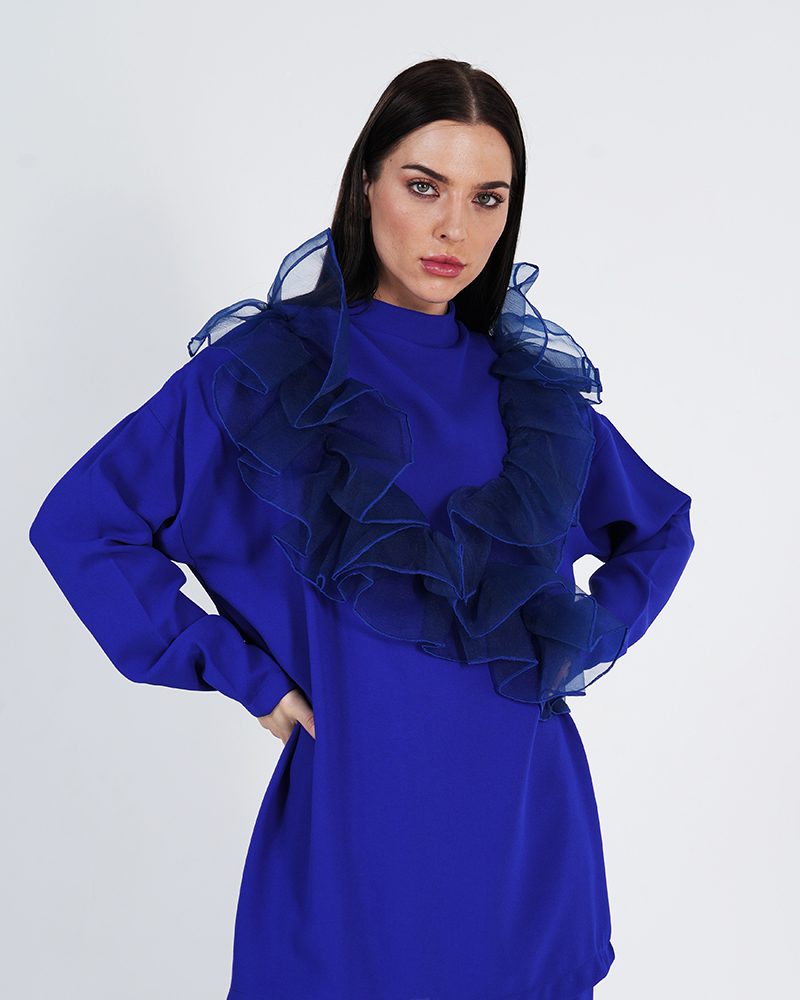 Crepe Satin Peplum Set 62621